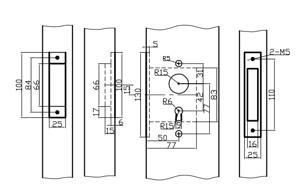 Lever Tumbler Mortise Locks with Lever Handle