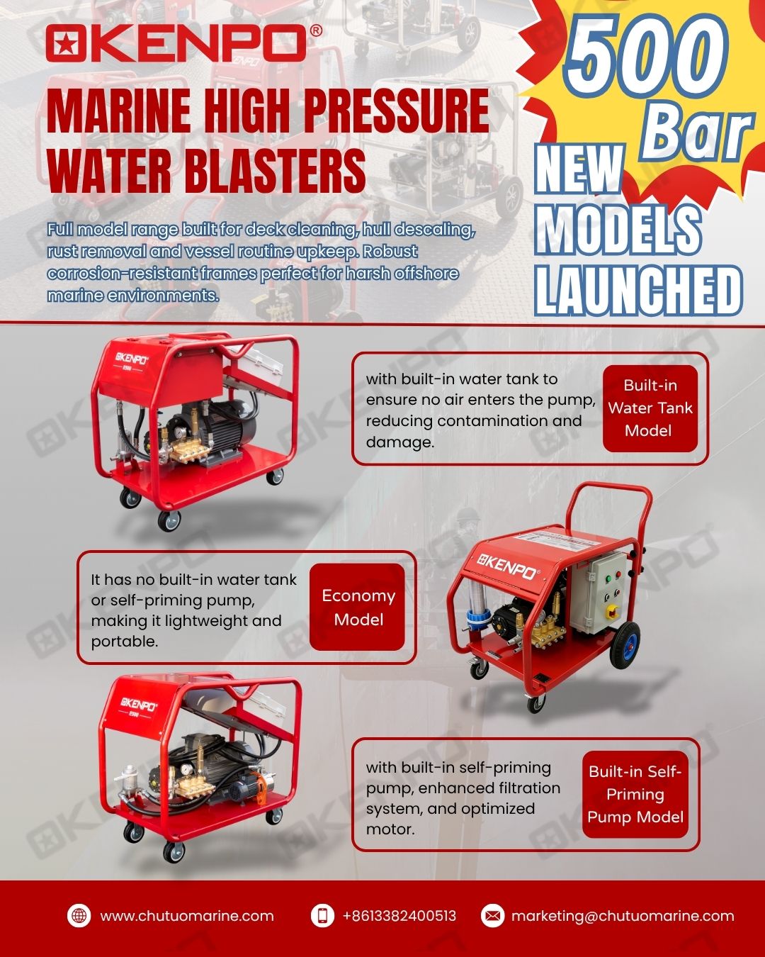 500Bar Marine High Pressure Water Blaster