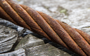 Rusty wire rope