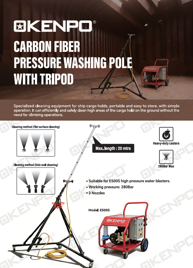 Carbon Fiber Pressure Washing Pole With Tripod