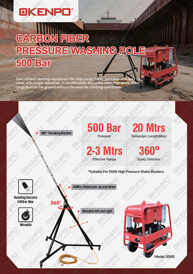 Carbon Fiber Pressure Washing Pole With Tripod Single Nozzle